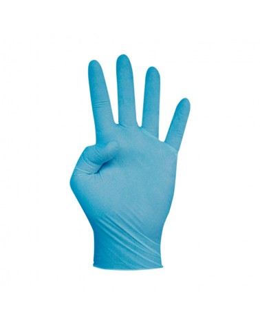 Guanti in nitrile blu senza polvere 100 pezzi taglia S