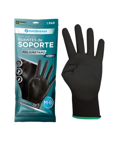 Guanti di protezione in poliuretano neri taglia M