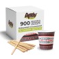 900 Bicchierini in Cartoncino per Caffè Grandi 90 ml+900 Palettine in Legno di Betulla imbustate singolarmente